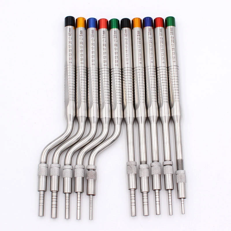 5 Pcs Dental Implant Osteotome Instrument Mandibular Sinus Elevator Tool Concave Tips sinus Lifting Device Implant Bone Extruder