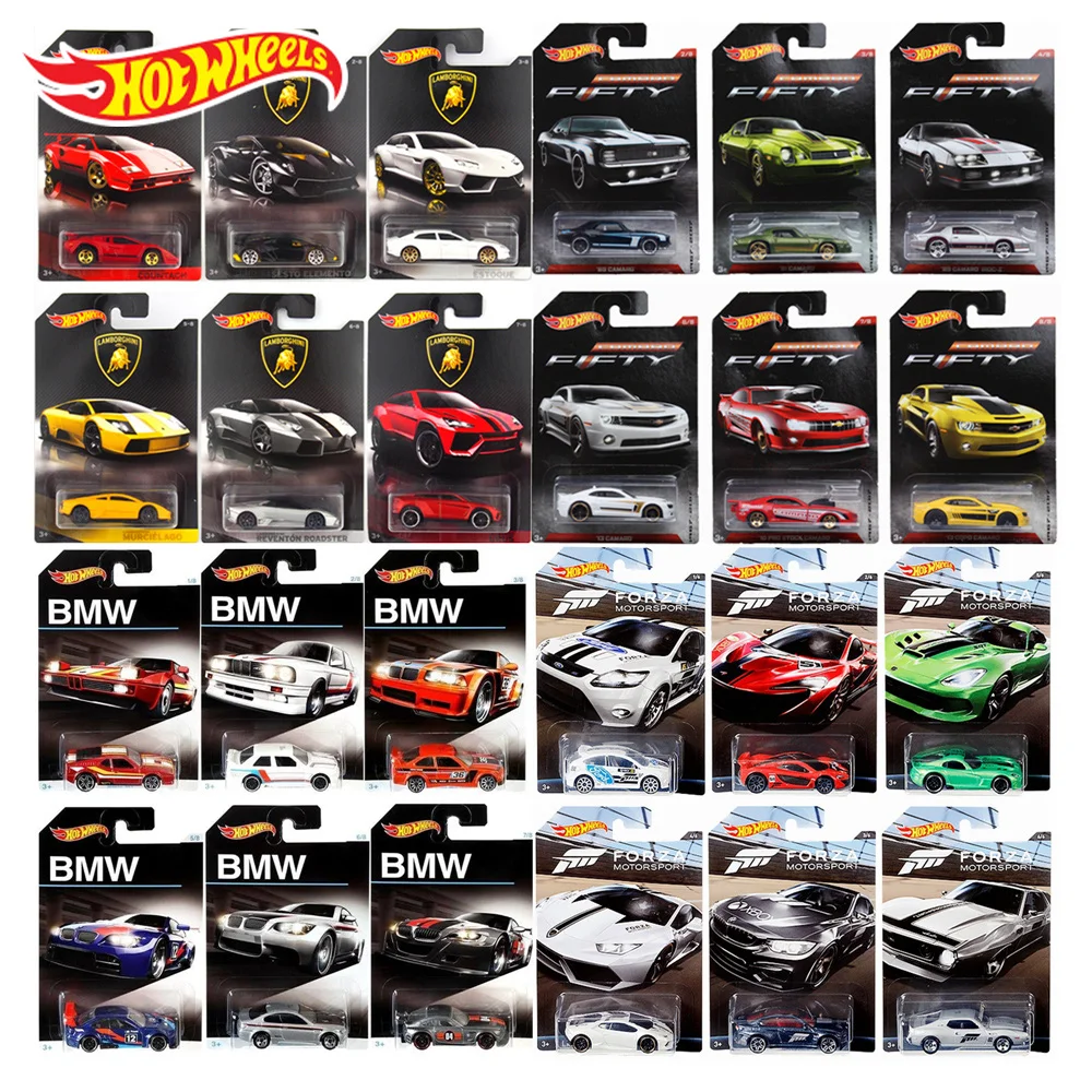 Ruote calde originali auto Carro alta simulazione giocattoli Hotwheels 50th Fast Race Sport Diecast Car rouls lega 1/64 giocattolo per ragazzi Set