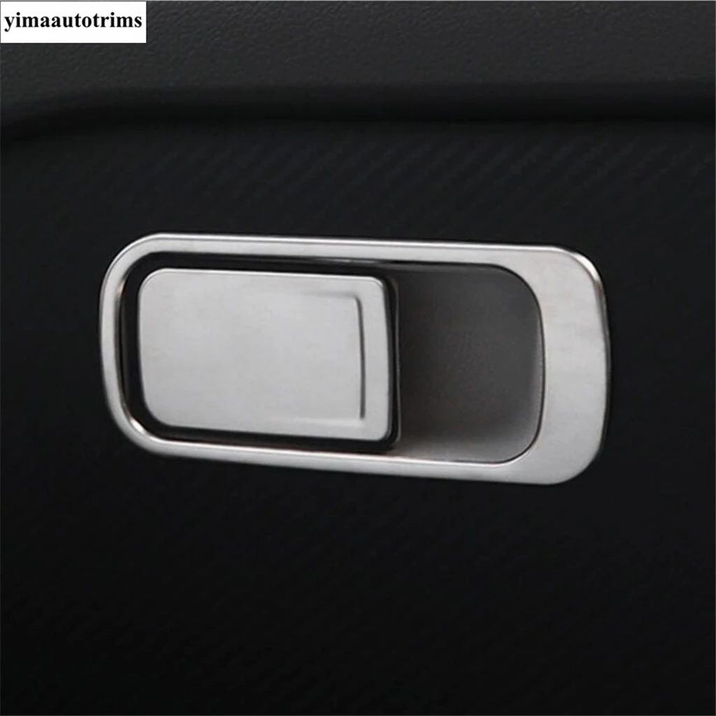 Storage Glove Box Switch Button Cover Trim For VW Volkswagen Tiguan MK2 / T-Roc / T-Cross 2017- 2023 Stainless Steel Accessories