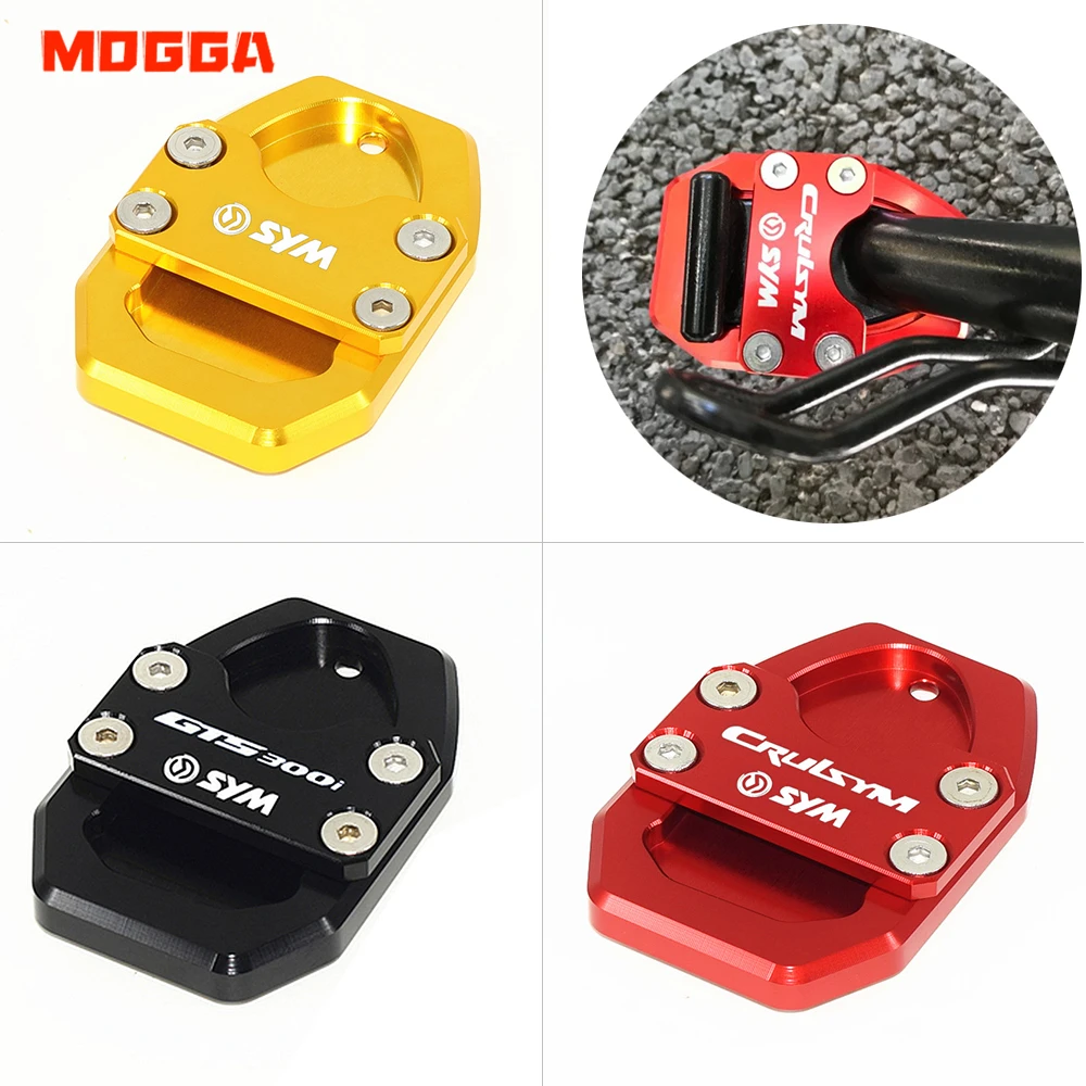 

CNC Moto Side Stand Enlarger Plate For SYM CRUISYM 300 GTS 300i Joymax Z300 GTS300i CRUISYM300 Kickstand Enlarge Extension Pad