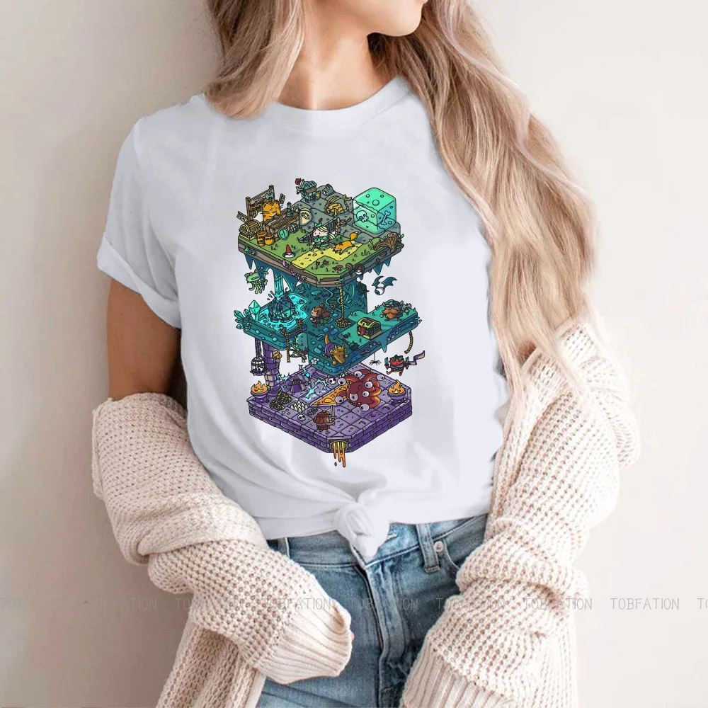 DnD Game Girls T Shirt Isometric Female Tops Graphic Funny Tees Ladies Tshirt