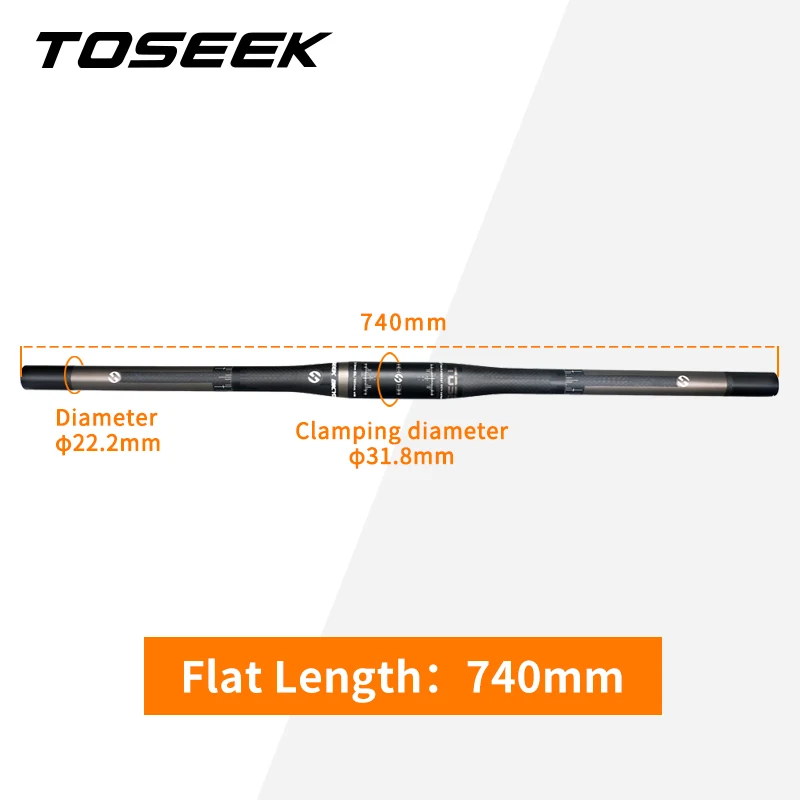 TOSEEK Carbon Lenker MTB Lenker Flache Oder Aufstieg Lenker 31.8*580/600/620/640/660/680/700/720/740/760mm Matte Bike Teile