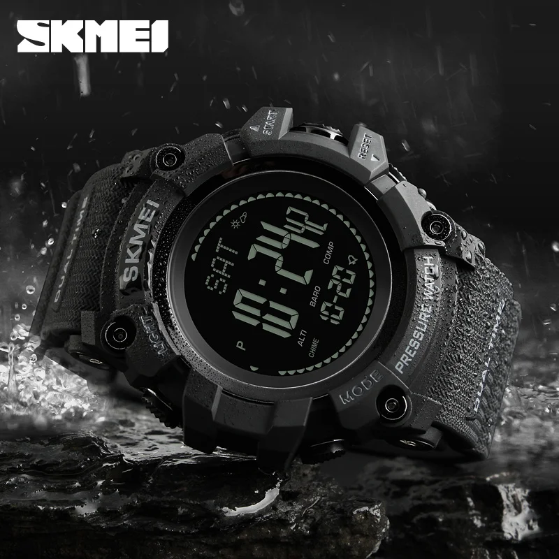 SKMEI Multifunctional Pressure Compass Sport Watches Mens Altimeter Weather Tracker Waterproof Digital Wristwatches reloj hombre