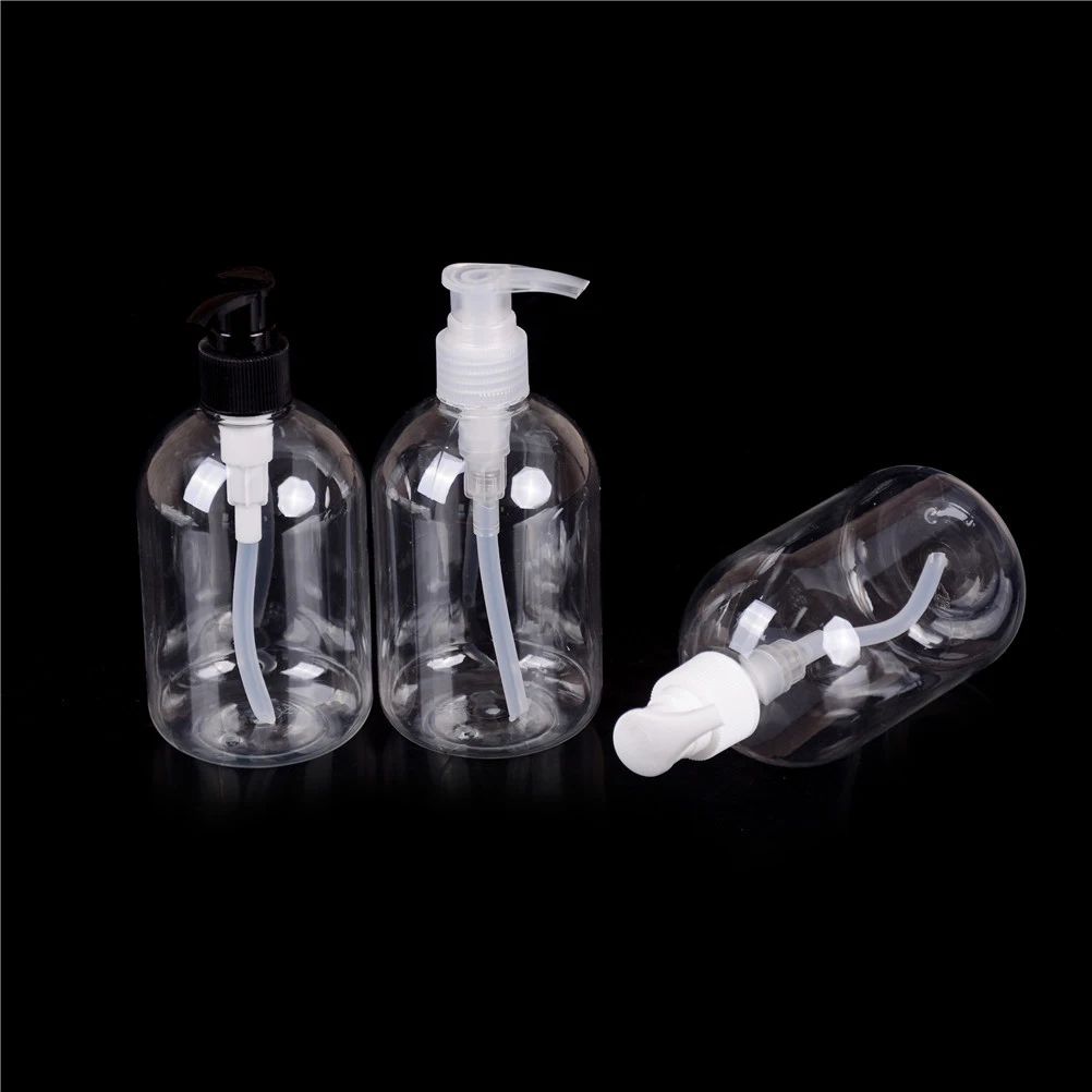 1pcs 350ML Clear Plastic Bottle Liquid Soap Whipped Mousse Points Bottling Shampoo Lotion Shower Gel Pump Bottles 14*12*6.5cm