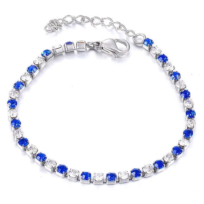 Verschiedenfarbiges Klassisches Zironia Luxus-Tennisarmband Hochzeit Edles Schmuckgeschenk – Detail 2
