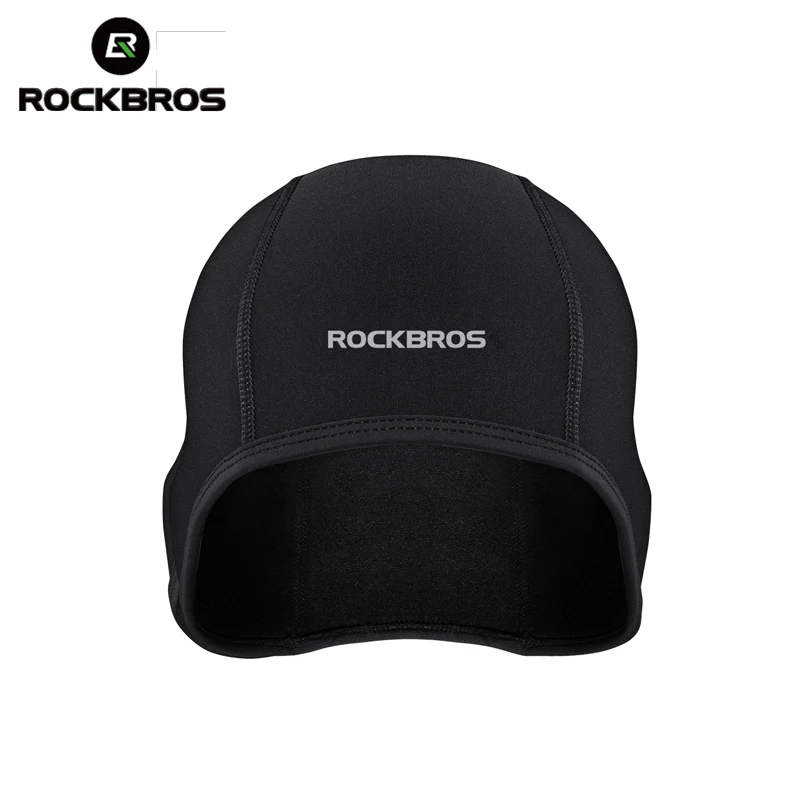 RockBros Winter Cycling Riding Fleece Thermal Cap Bicycle Outdoors Sport Caps Hat Men Hiking Skiing Helmet Inner Caps Windproof