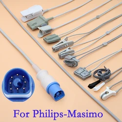 Compatible with Philips-Maisimo 8pin Spo2 Sensor for MP20/30/40/50/60/ 70/90 VN4,VM6,VM8, M3001A Patient Monitor