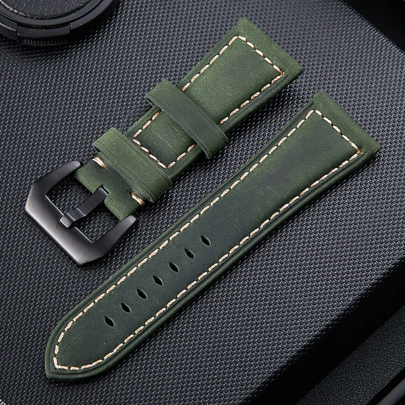 UTHAI P32 Watchbands Double-sided first layer cowhide strap 22mm watch band Soft real cowhide heart 20mm leather strap