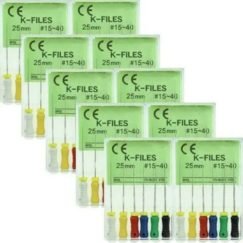 10 Packs Dental K-files 21/25/31mm Endodontic Hand Use Endo Root Canal Files