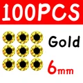 100 piezas de 6 mm doradas