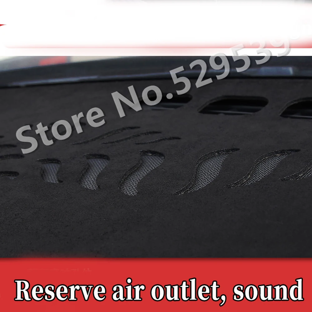 Car-styling Suede Leather Dashmat Dashboard Cover Dash Mat Accessory Carpet For Honda Civic Type-R EP3 2002 2003 2004 2005