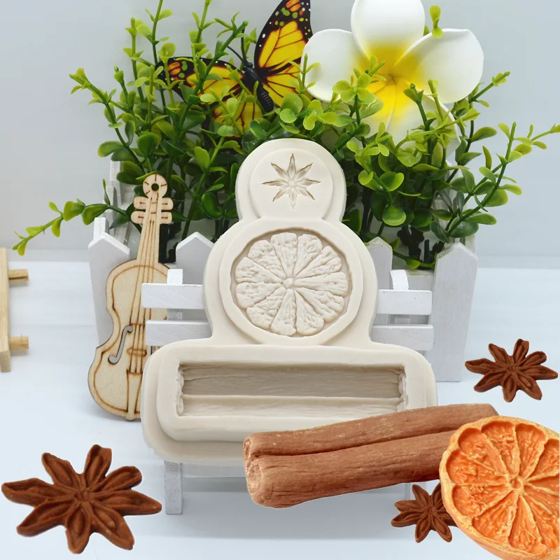 Cinnamon Star Anise Resin Mold Silicone Kitchen Baking Tools DIY Cake Chocolate Pastry Fondant Moulds Dessert Lace Decoration