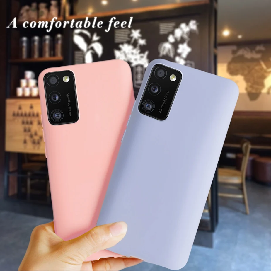 サムスンギャラクシーA31 A41 A51 A71 A02s A02ケースソフトスリムかわいいキャンディー裏表紙サムスン31 41 51 A02 s電話ケースfundas