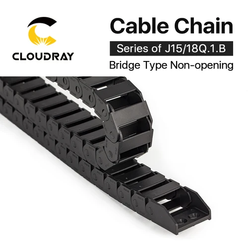 Imagen 2 del producto Cadenas de cables Cloudray 15x20 15x30 18x25 18x37 mm Tipo de puente Cadena de arrastre de transmisión de cable de remolque de plástico sin apertura para máquina