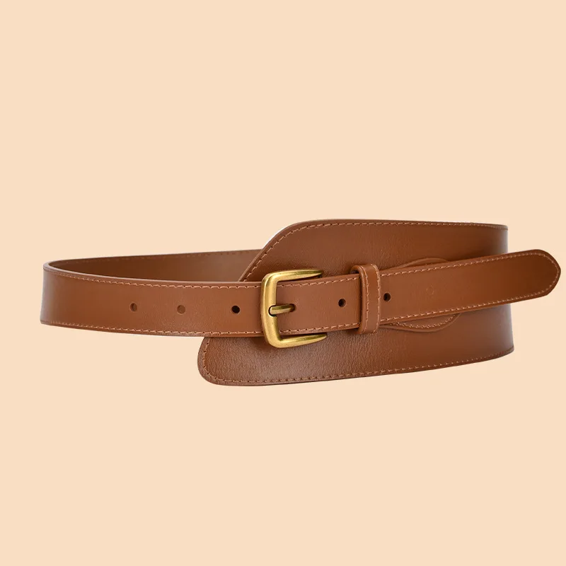 New Women Waist Belt Decoration Fashion With Coat Closing Needle Buckle Real Cowhide Bandwidth Green Design Waist sealing