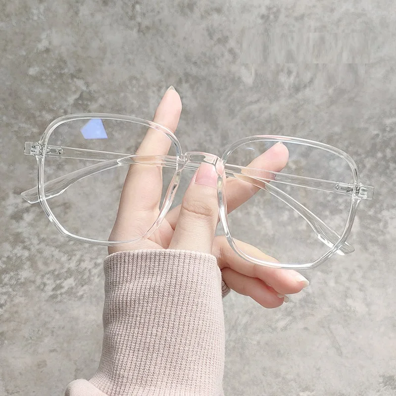 2024 Trends Anti Blue Light Oversized Glasses Computer Women Blue Blocking Gaming  Men Transparen Eyeglasses Spectacles Frame