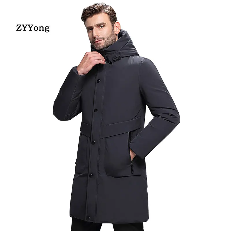 Hooded Men Winter Jacket 2020 New Fashion Warm Cotton Man Jacket and Coat Windproof Male Parka Gray Black