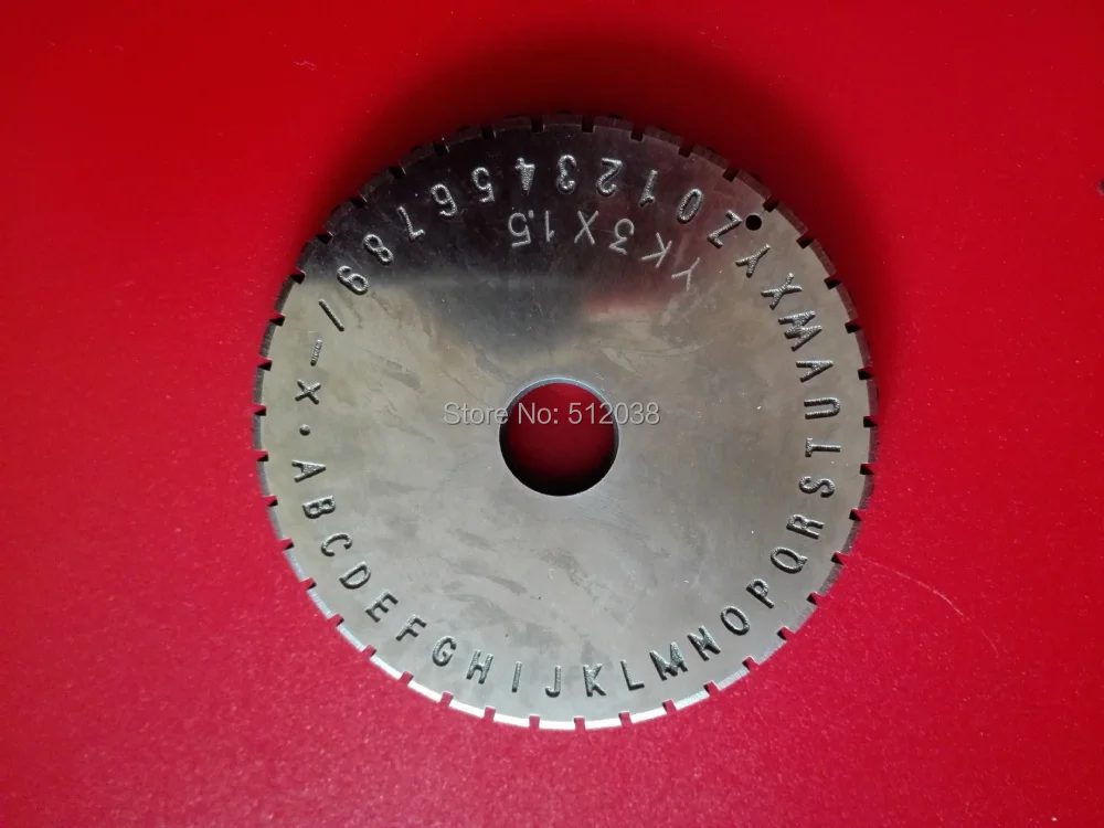 NEW Embosser Letter Font  Wheel For Semi-automatic Sheet Embosser Metal Stamping Printer