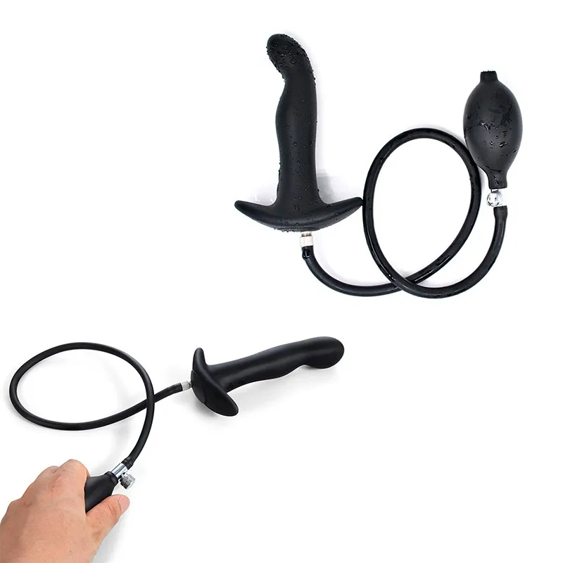 Dilatador anal grande vibratório inflável butt plug, grande expansor anal vibrador anal massageador de próstata brinquedos sexuais para homens.