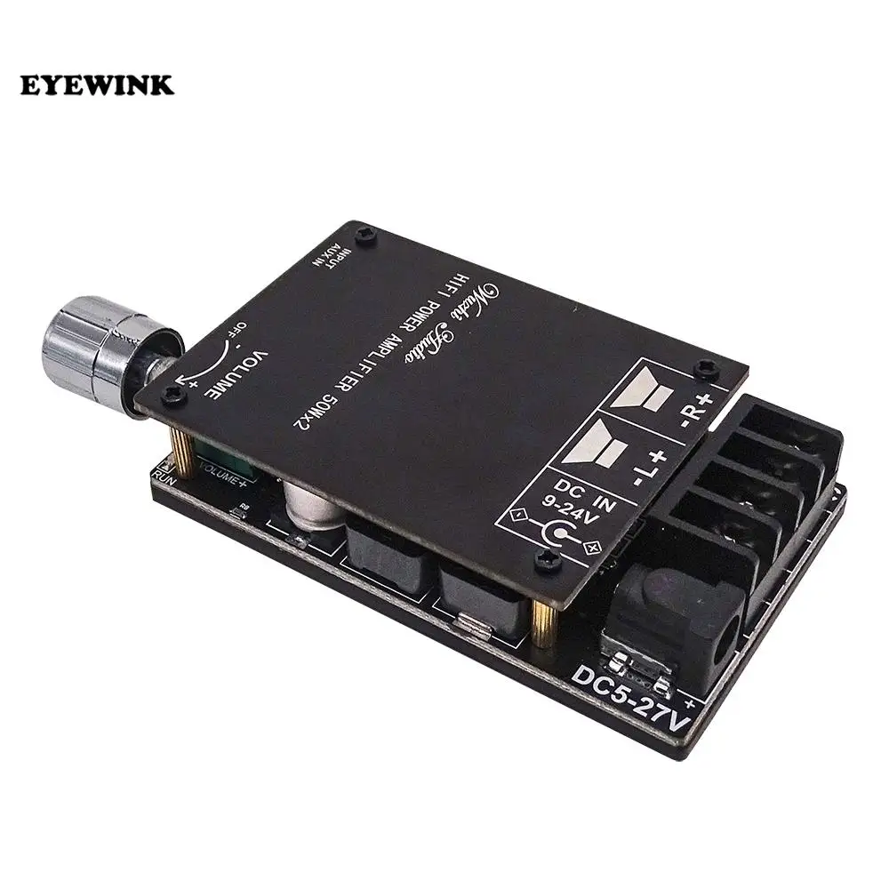 ZK-502C HIFI Wireless Bluetooth 5.0 TPA3116 Digital Power Audio Amplifier board TPA3116D2 50WX2 Stereo AMP Amplificador