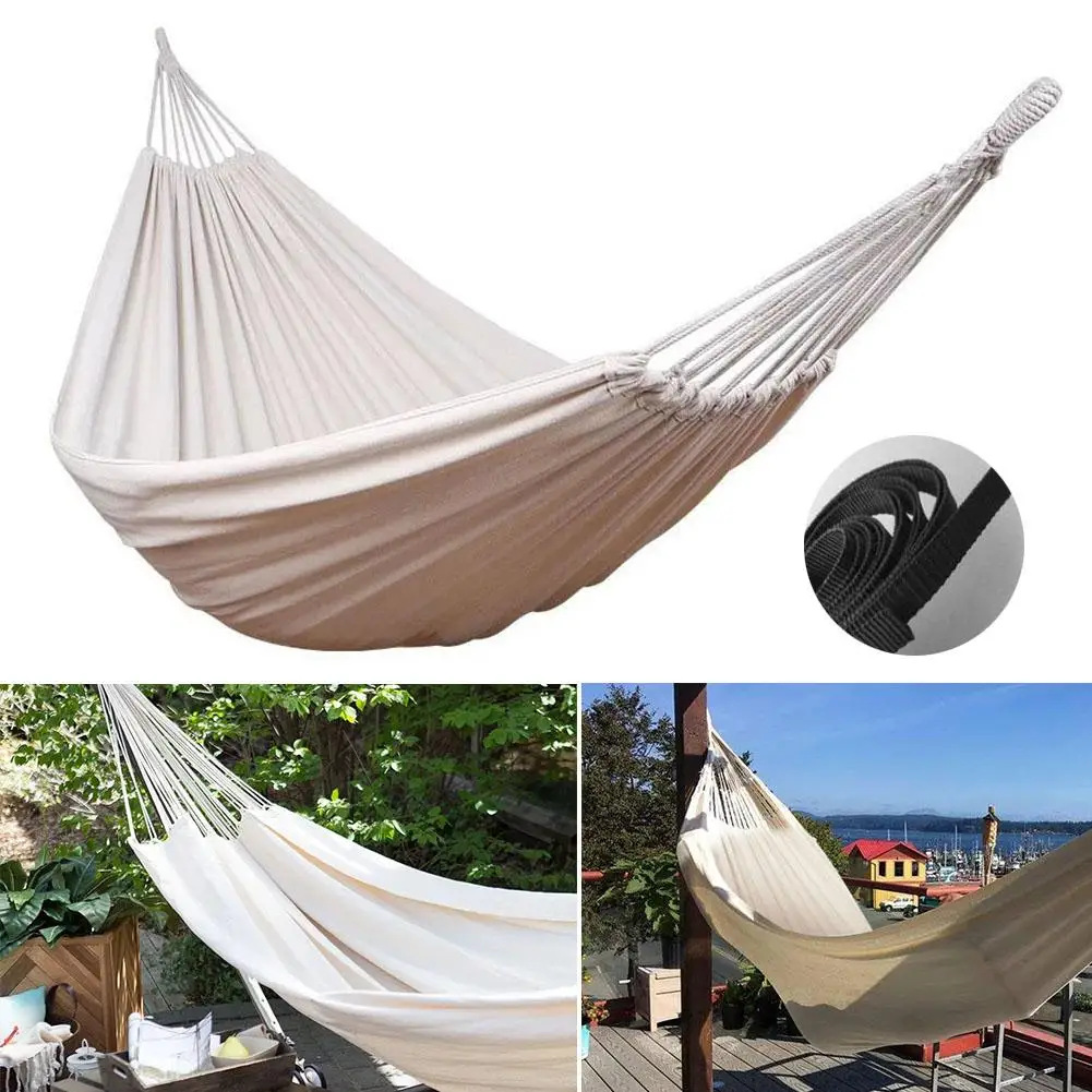 Outdoor Travel Camping Garden Balcony Cotton Cloth Hammock Hanging Swing Bed