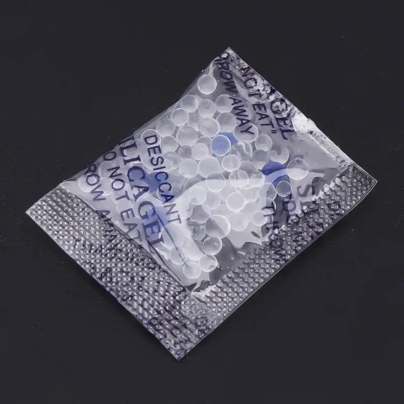100 Packs 1g Silica Gel Desiccant Moisture Absorber Dehumidifier Drypack Non Toxic G32A