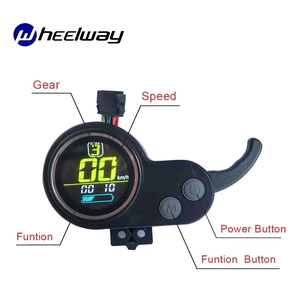 Electric Scooter Controller with LCD Display E-Bike Finger Throttle, 6 Pin Plug, LCD Meter, Bike Accessories, 36V, 48V, 52V, 60V