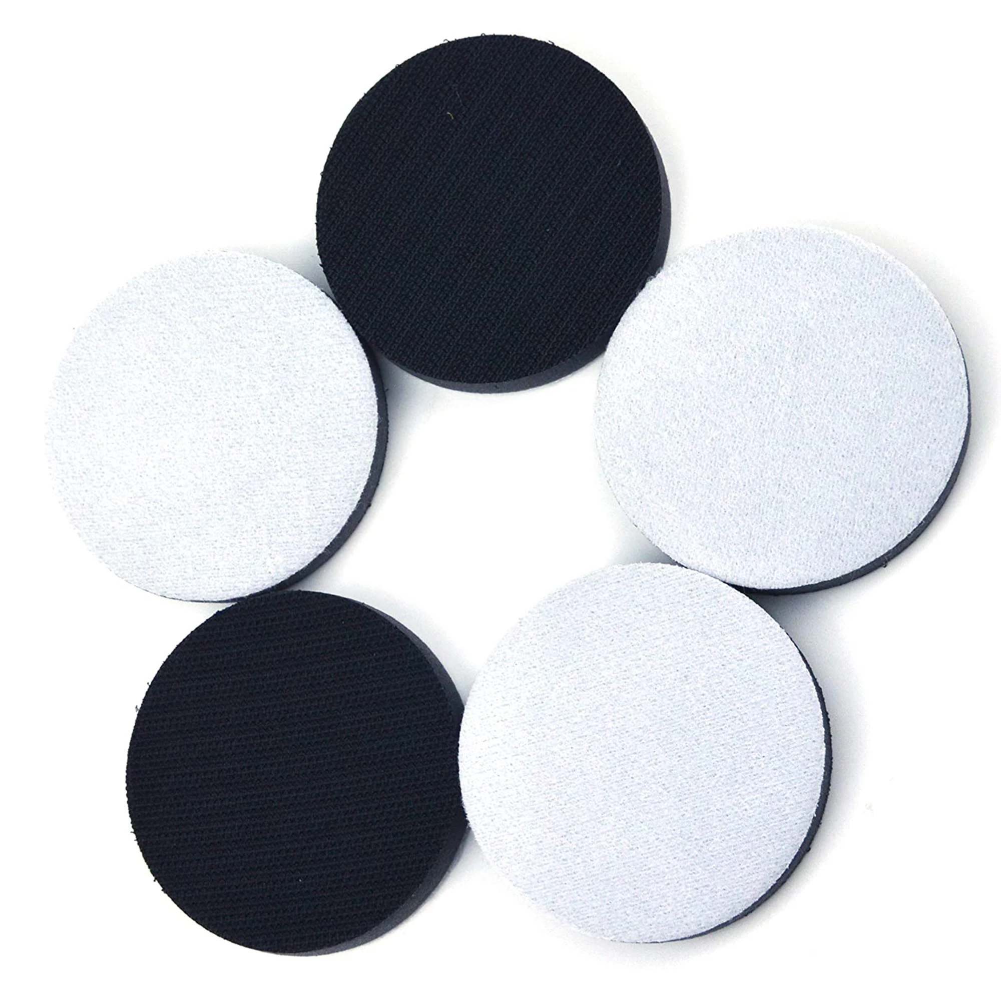 Poliwell 5 pces 3 pad 75 75mm esponja macia almofada de interface de buffer para almofadas de apoio abrasivas da proteção do disco da almofada de lixa do gancho & do laço