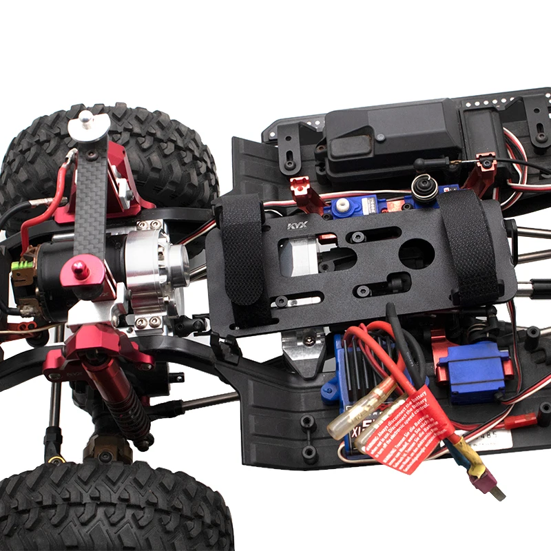 KYX Racing CNC Aluminum Front Transmission Gearbox & Front Servo Mount & Battery Tray for RC Crawler Car Traxxas TRX4 TRX6