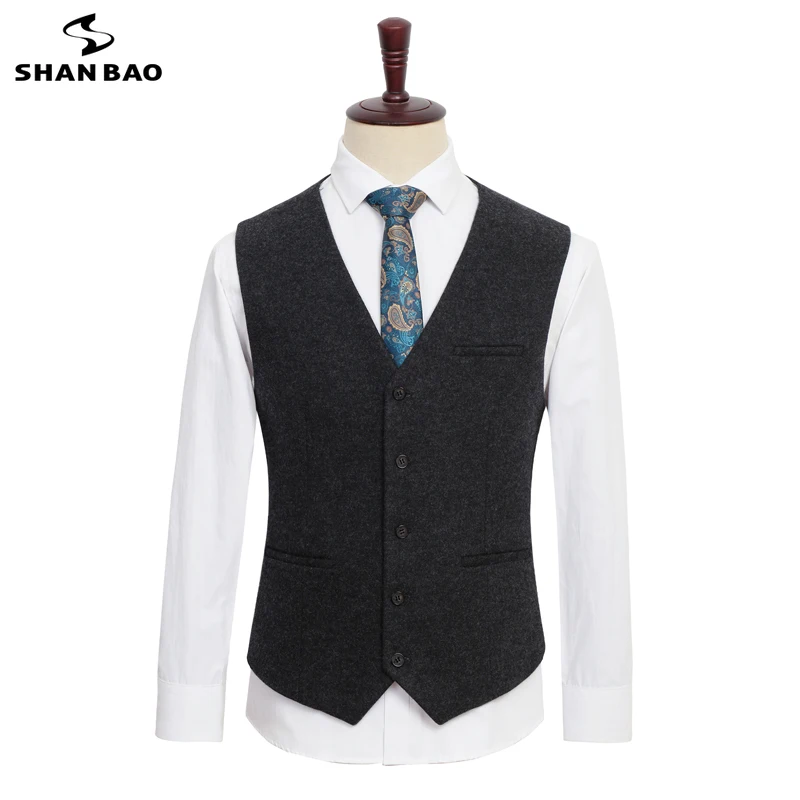 5XL 6XL 7XL 8XL 9XL high quality wool suit vest 2020 autumn winter brand clothing business gentleman men\'s big size casual vest