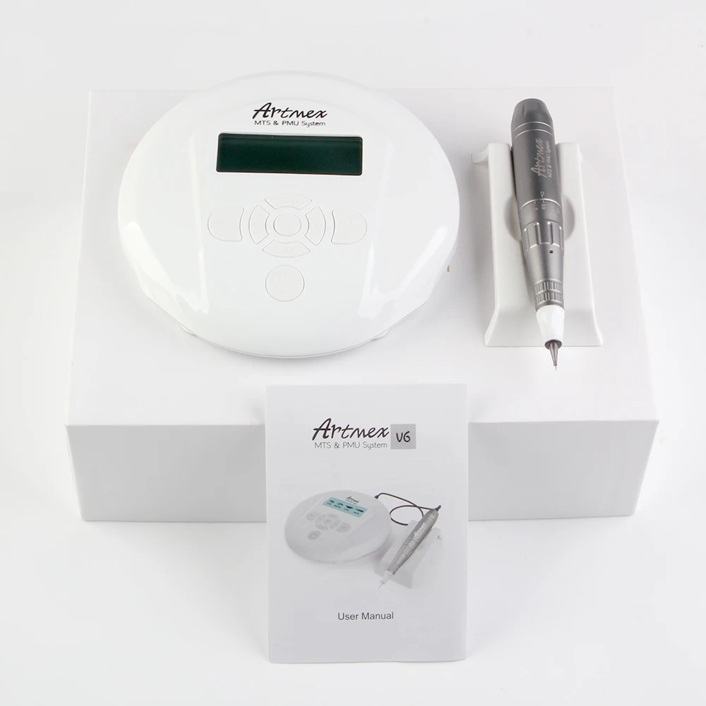 Artmex V6 PMU MTS Dermepen Machine Face Eyebrow Lip Liner Pigmentation Semi Permanent Make Up Microneedling System Derma Dr Pen