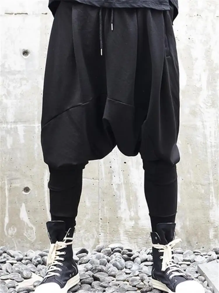 

Men's Hanging Crotch Pants Spring And Autumn New Classic Dark Personality Simple Japanese Large Size Casual Pants