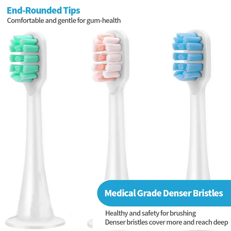 Đầu Bàn Chải Thay Thế Cho Xiaomi MiJia T300 Và T500 Đầu Bàn Chải Đánh Răng Đi Kèm Với Đầu Bàn Chải Đánh Răng Mũ Lưỡi Trai