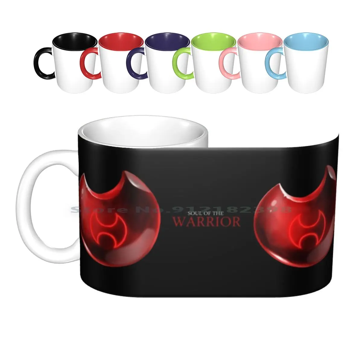 Soul Of The-Black Ceramic Mugs Coffee Cups Milk Tea Mug Ffxiv Final Fantasy Xiv Final Fantasy Mmo Crystal Gemstone Gem Red A