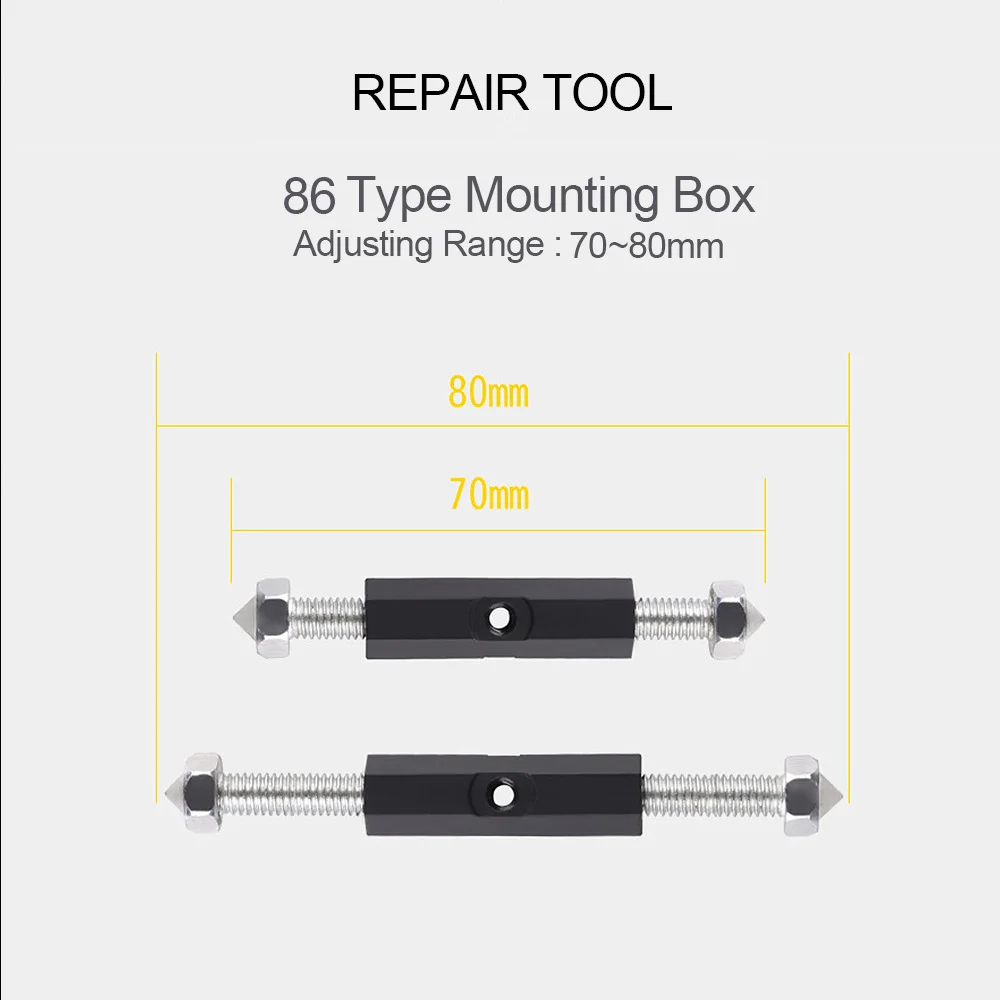 Wall Box Repair Tool Electrician Mount Switch Secret Stash Cassette Repairer Support Rod Insulating Plastic Mild Steel 86 Model