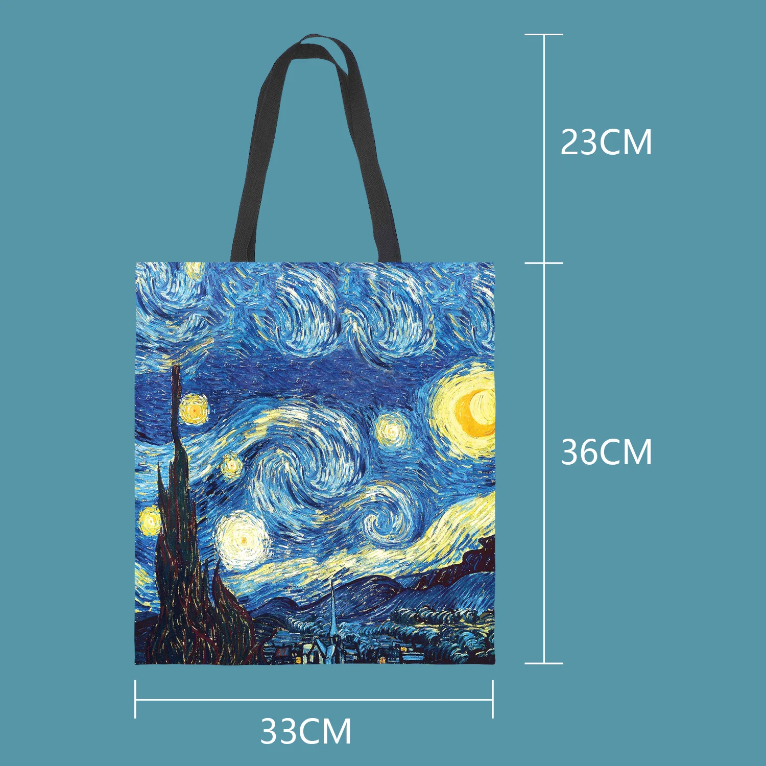 Van Gogh Art Oil Painting Storage Shopping Bag Graphic Cute Unisex Canvas Travel Organizer Fashion Shoulder Bags for Shopper