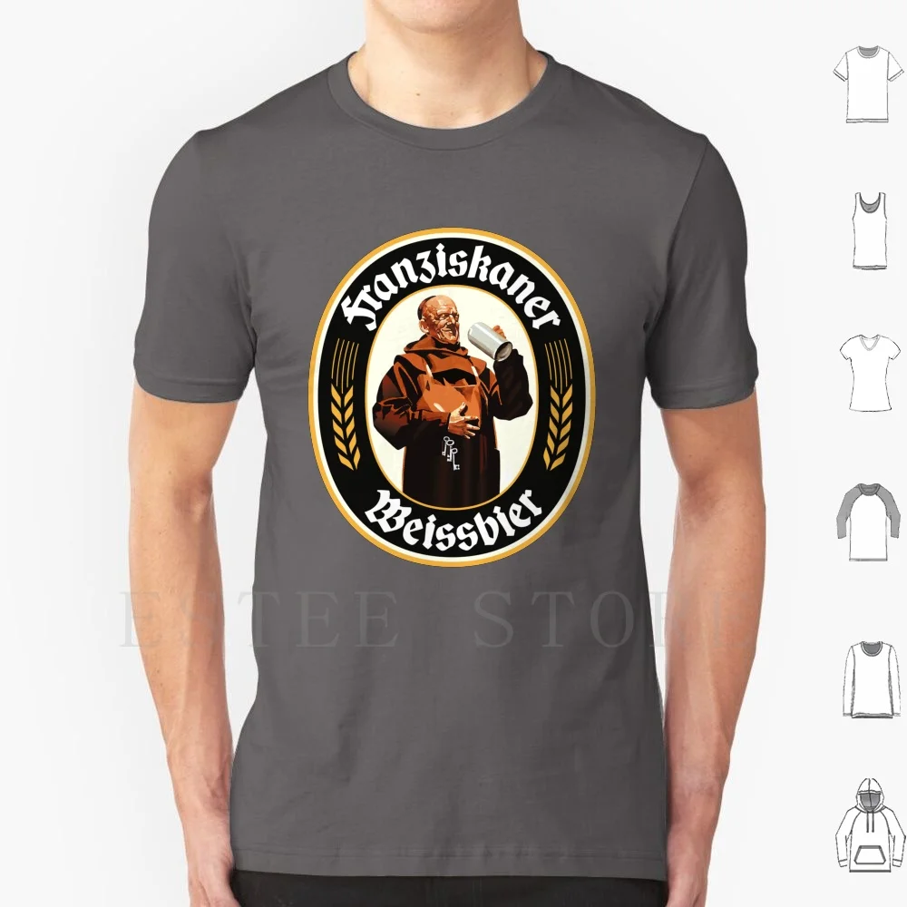 Franziskaner 1 t camisa masculina algodão 6xl bebida cerveja cervejeiro franziskaner fermentação velho weissbier velho amante alemanha vintage beissbier