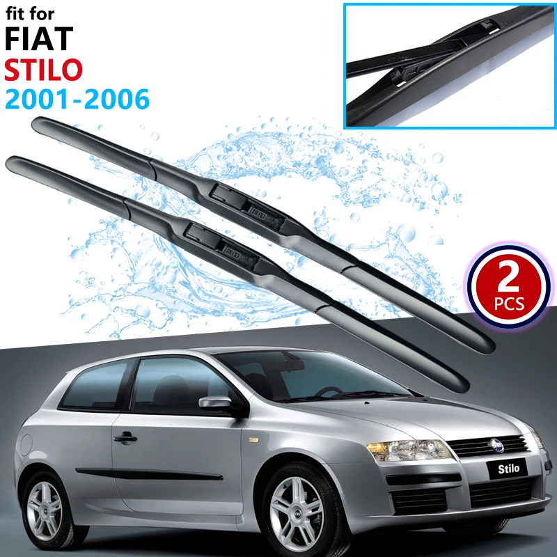 for FIAT Stilo 2001~2006 2002 2003 2004 2005 Front Window Windscreen Windshield Wipers Car Wiper Blades Car Accessories