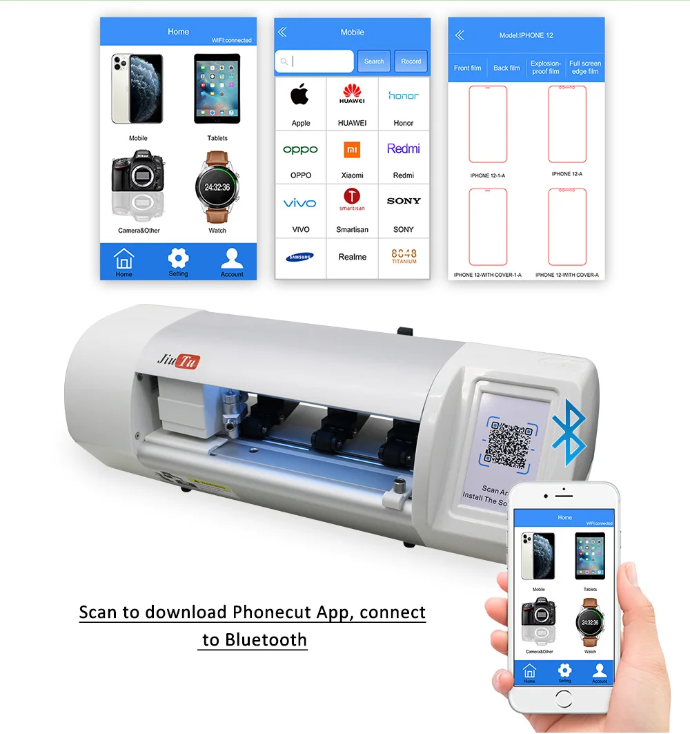 Hydrogel HD TPU Smart Film Cutting Plotter Mobile Phone Screen Protective Film Cutter Machine