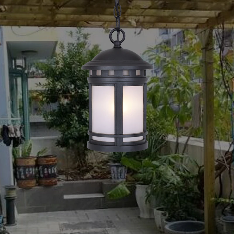 European Style Creative Outdoor Chandelier Bronze Waterproof Hanging Light for Villa Hotel Community Balcony Living Room
