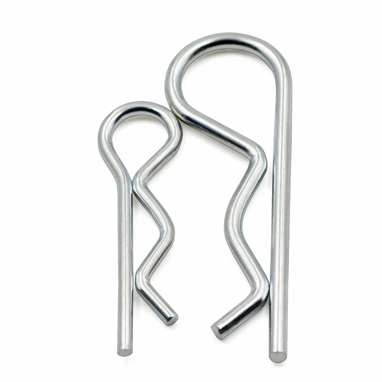 10/20pcs R Clip Cotter Pins Zinc-Plated Anti-rust Spring Pin Hair Pin Hitch Retaining Split Pins M1.2 M1.6 M1.8 M2 M2.