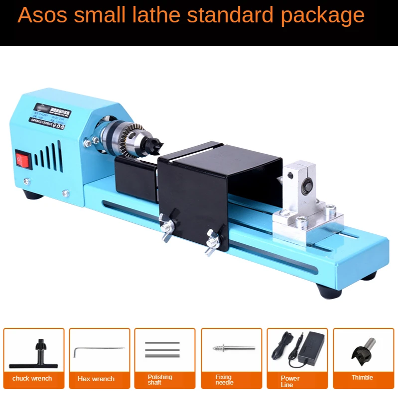 150W DIY Woodworking Wood lathe Mini Lathe Machine Tool Milling machine Grinding Polishing Beads Drill Rotary Tool Lathe