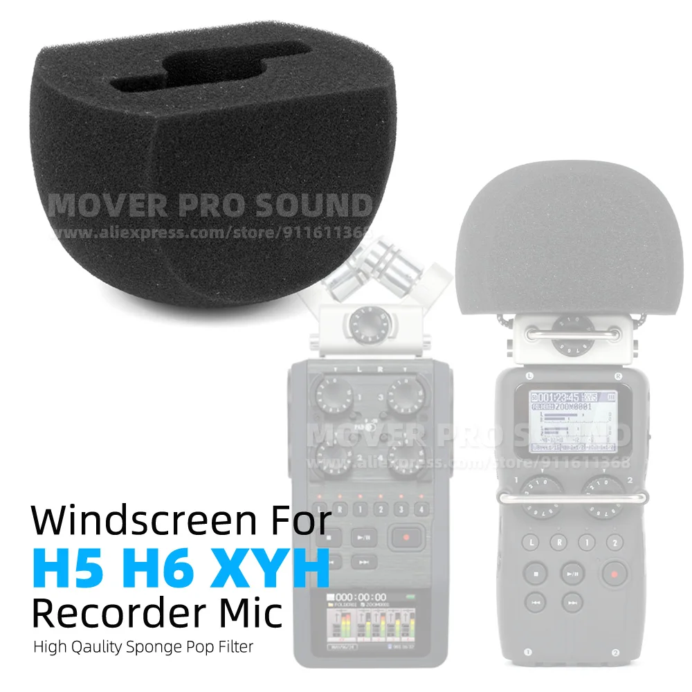 

For ZOOM H5 H6 XYH-5 XYH-6 Windscreen Recorder Mic Anti Pop Filter Screen Foam Windshield Microphone Sponge Windproof Shield