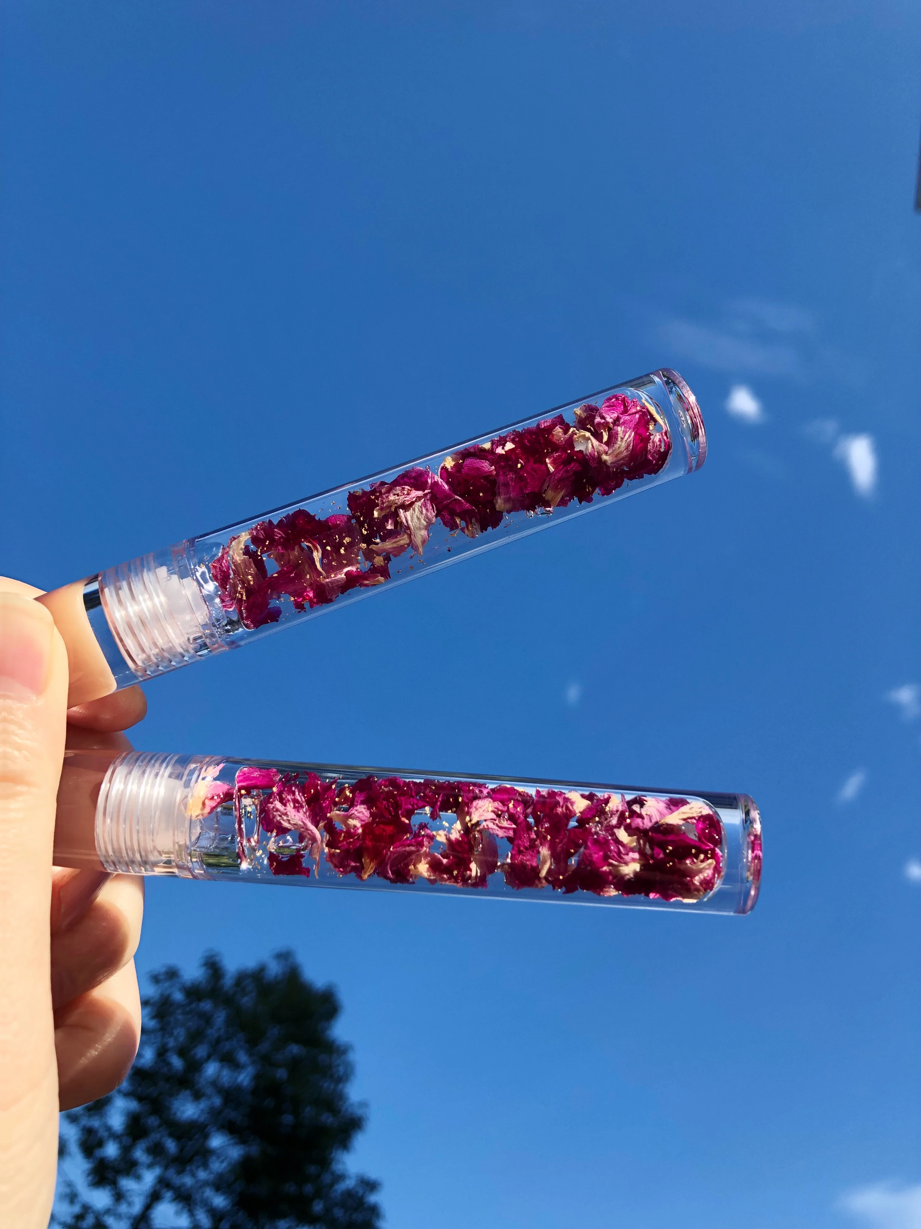 2022 New Trending Private Label  Vendor Clear Lipgloss Custom Wholesale 24K Golden Plumping Moisturizing Rose Lip Gloss