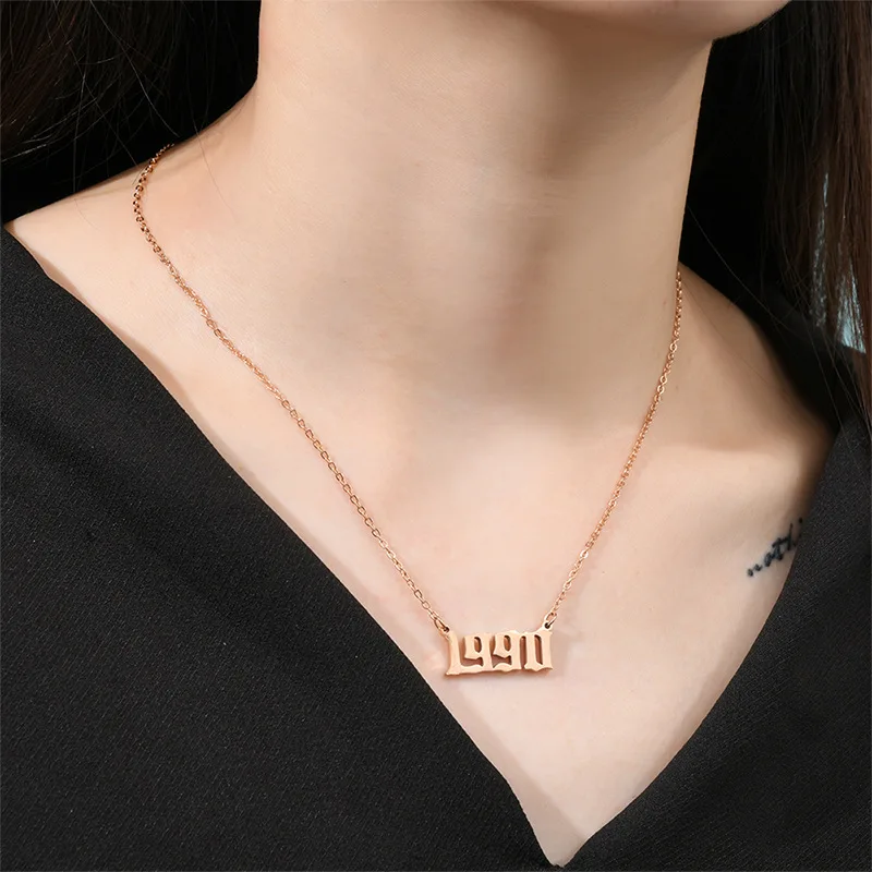 Colar feito sob encomenda da corrente das mulheres/dos homens do ano inglês velho personalizado/nameplated/ouro chapeado crianças pingente gargantilhas longas/chocker