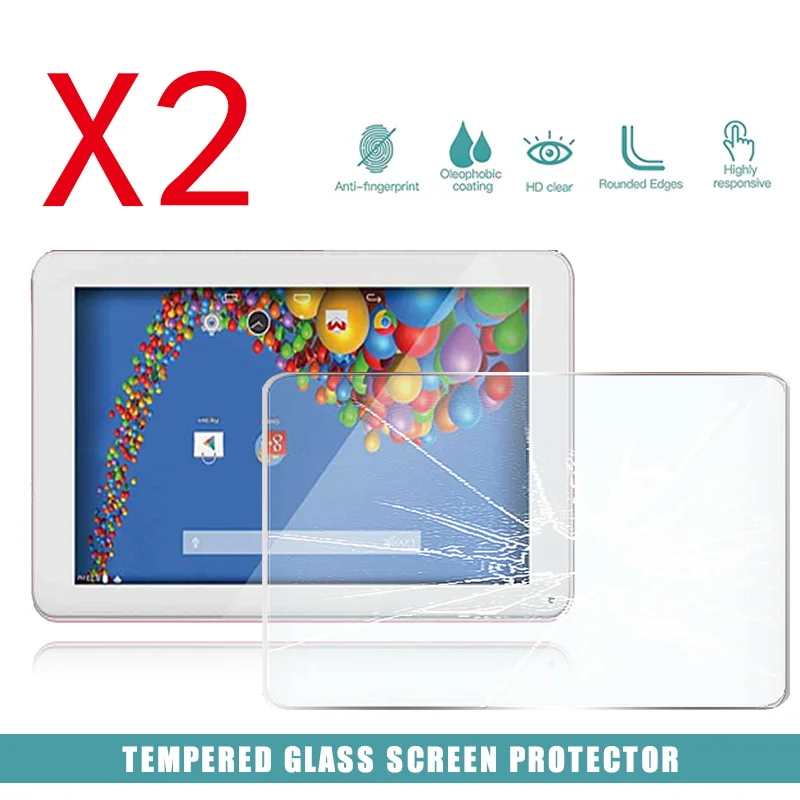 

2Pcs Tablet Tempered Glass Screen Protector Cover for Argos Bush MyTablet 10.1 Tablet Computer Explosion-Proof Film