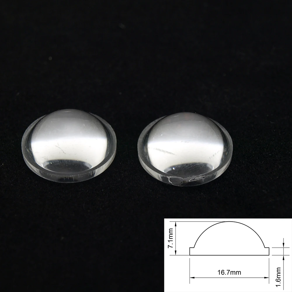 2pcs 17mm MINI PMMA Plano Convex Acrylic Lens for Zoom LED Flashlight Bike Head Lamp Spotlight