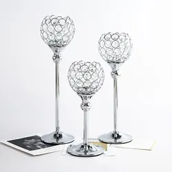 Crystal Romantic Candlelight Dinner Home Decor Candle Holders Wedding Decoration Accessories Candlesticks For Candelabro
