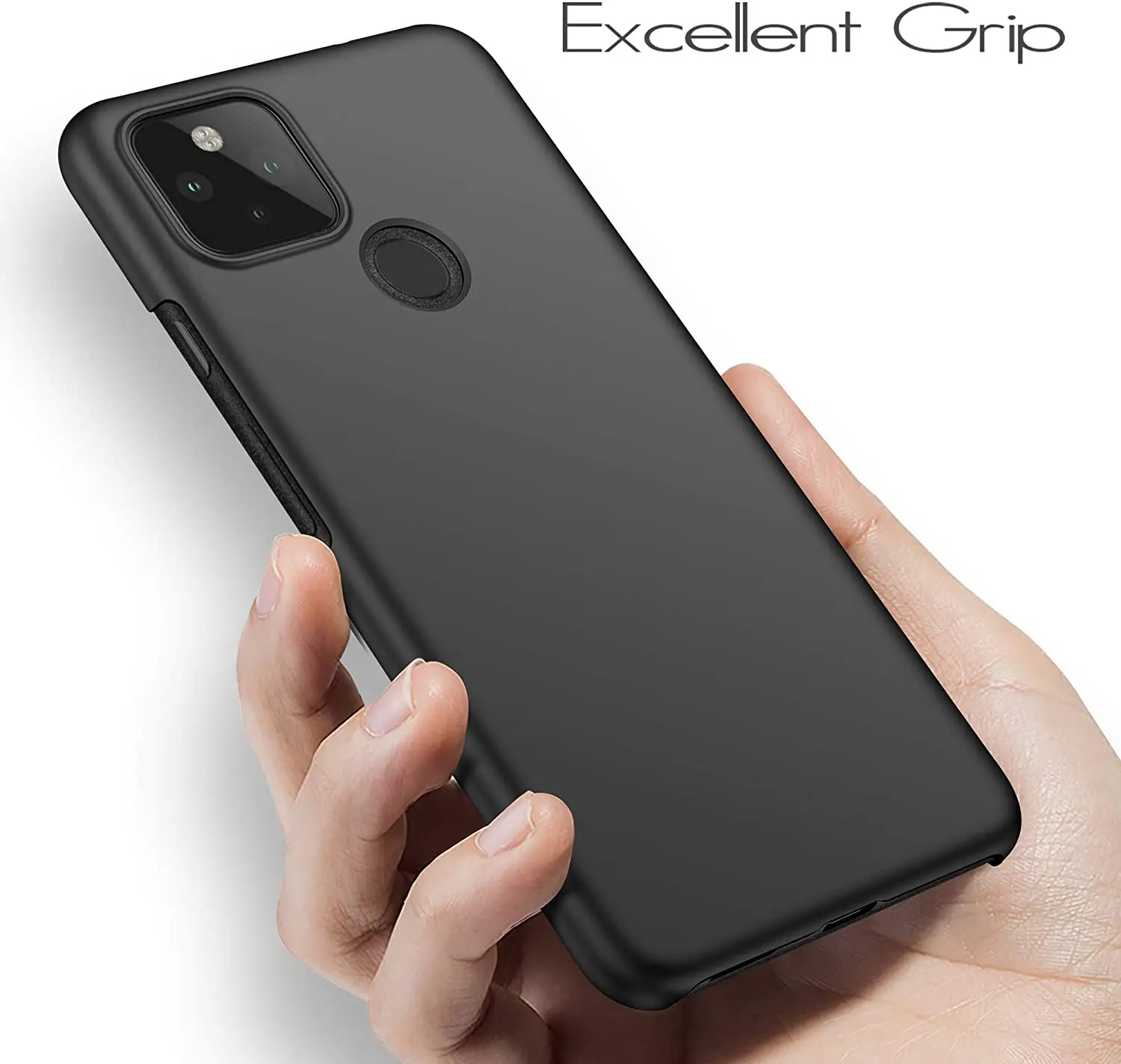 For Google Pixel 5 PC Cases Super Luxury Matte Plain Black Phone Cover For Google Pixel 5 Hard Slim Plastic Shockproof PC Case