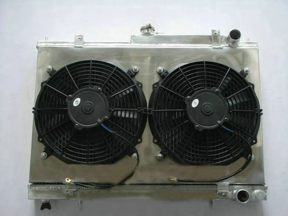 

40MM 2 Row Aluminum Radiator & Shroud & Fan*2 For NISSAN SKYLINE R33 R34 RB25DET GTS-T High Performance HOT SELLING